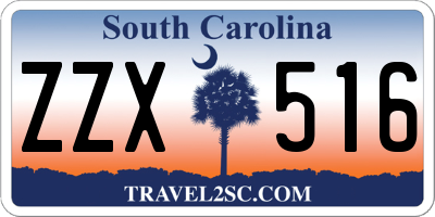 SC license plate ZZX516