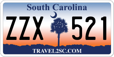 SC license plate ZZX521