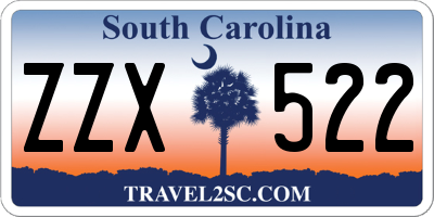 SC license plate ZZX522