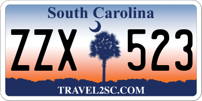 SC license plate ZZX523