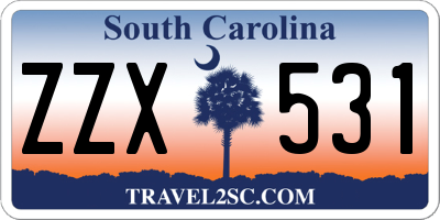 SC license plate ZZX531