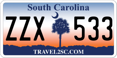 SC license plate ZZX533