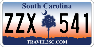 SC license plate ZZX541