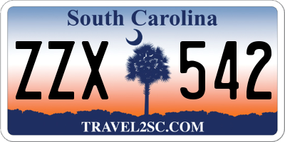 SC license plate ZZX542