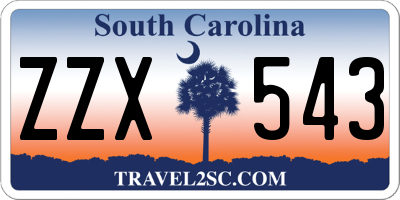 SC license plate ZZX543