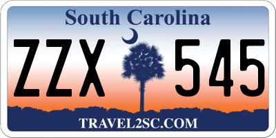 SC license plate ZZX545