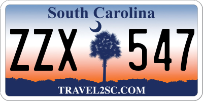 SC license plate ZZX547