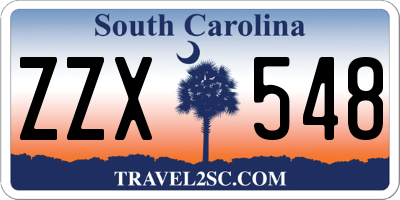 SC license plate ZZX548