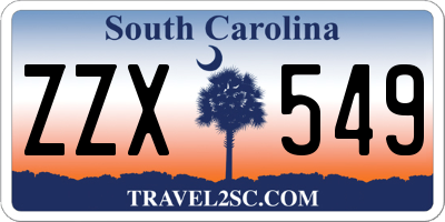 SC license plate ZZX549