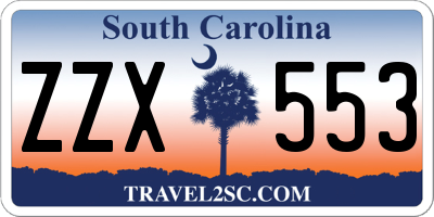 SC license plate ZZX553