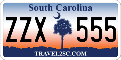 SC license plate ZZX555