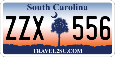 SC license plate ZZX556