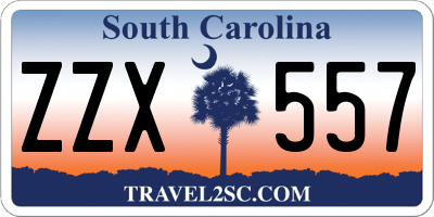 SC license plate ZZX557