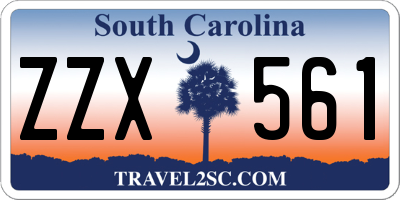 SC license plate ZZX561