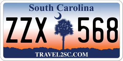 SC license plate ZZX568