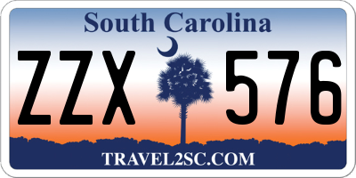 SC license plate ZZX576