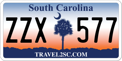 SC license plate ZZX577