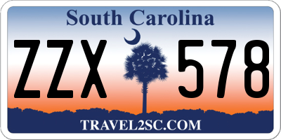 SC license plate ZZX578