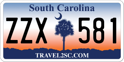 SC license plate ZZX581