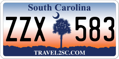 SC license plate ZZX583