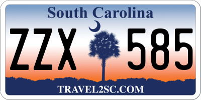 SC license plate ZZX585