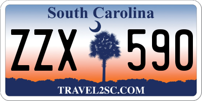 SC license plate ZZX590