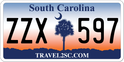 SC license plate ZZX597