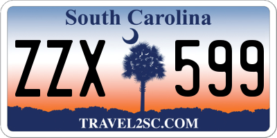 SC license plate ZZX599