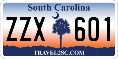 SC license plate ZZX601