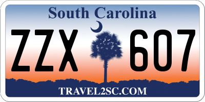 SC license plate ZZX607