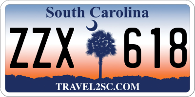 SC license plate ZZX618