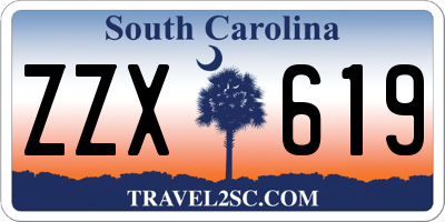 SC license plate ZZX619