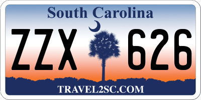 SC license plate ZZX626