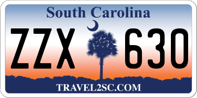 SC license plate ZZX630