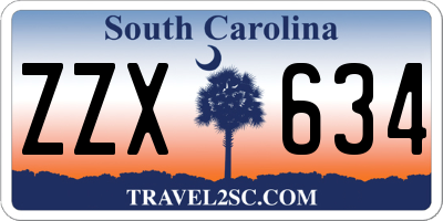 SC license plate ZZX634