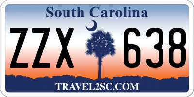 SC license plate ZZX638