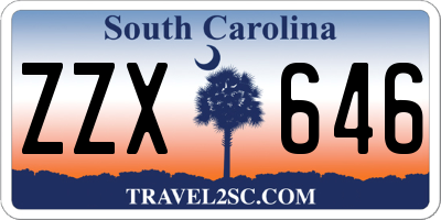 SC license plate ZZX646