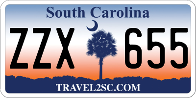 SC license plate ZZX655