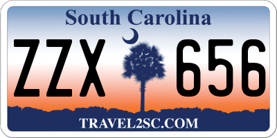 SC license plate ZZX656