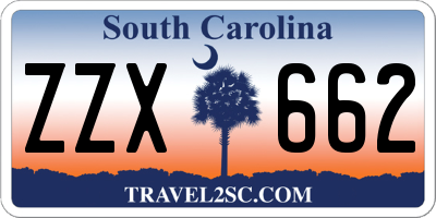 SC license plate ZZX662