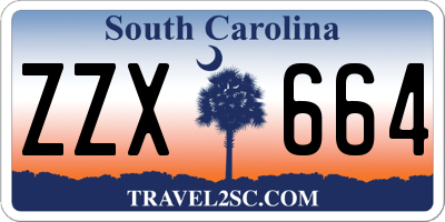 SC license plate ZZX664