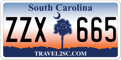 SC license plate ZZX665