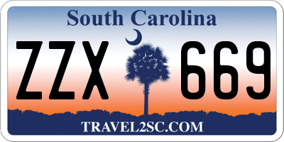 SC license plate ZZX669