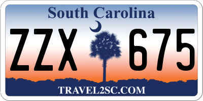 SC license plate ZZX675