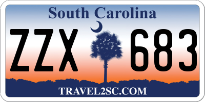 SC license plate ZZX683