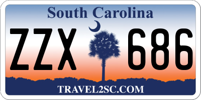 SC license plate ZZX686