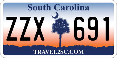 SC license plate ZZX691