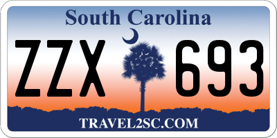 SC license plate ZZX693