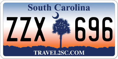 SC license plate ZZX696