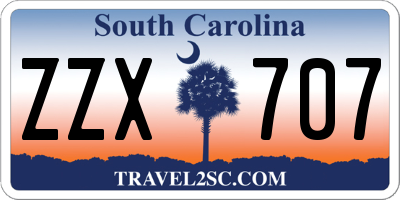 SC license plate ZZX707